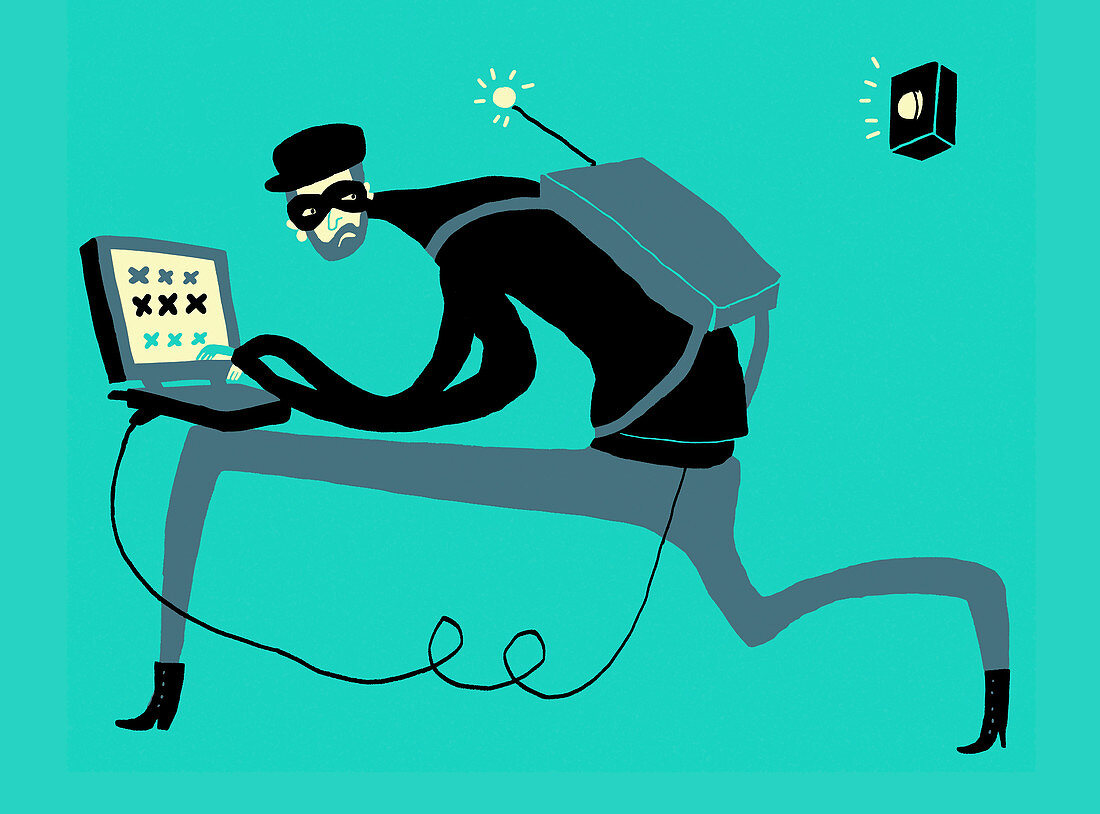 Cyber crime, conceptual illustration