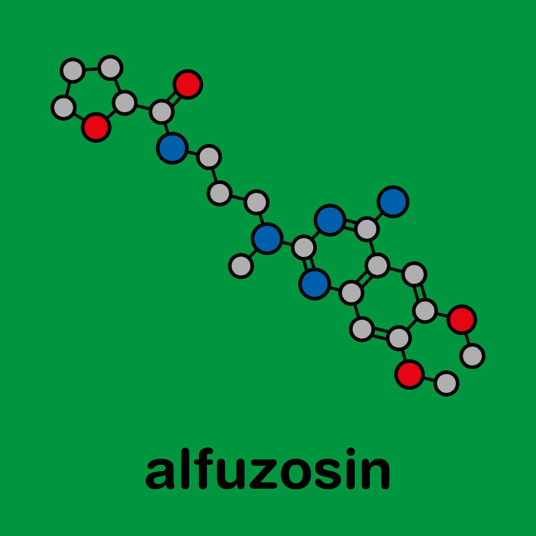 Alfuzosin benign prostate hyperplasia drug molecule