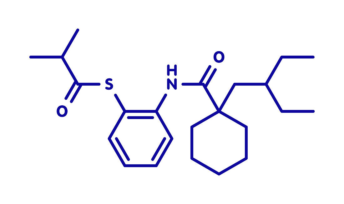 Dalcetrapib hypercholesterolemia drug molecule, illustration