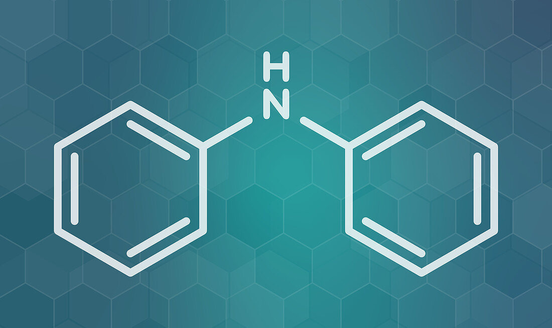 Diphenylamine antioxidant molecule, illustration