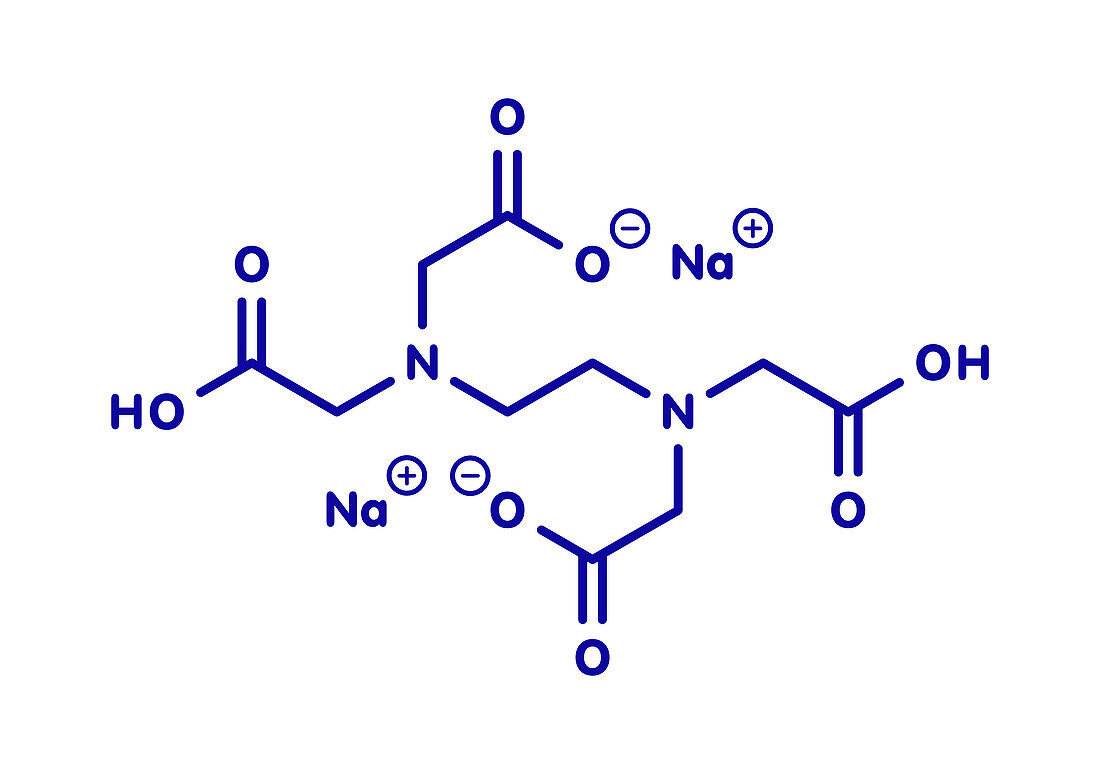 Disodium EDTA molecule, illustration