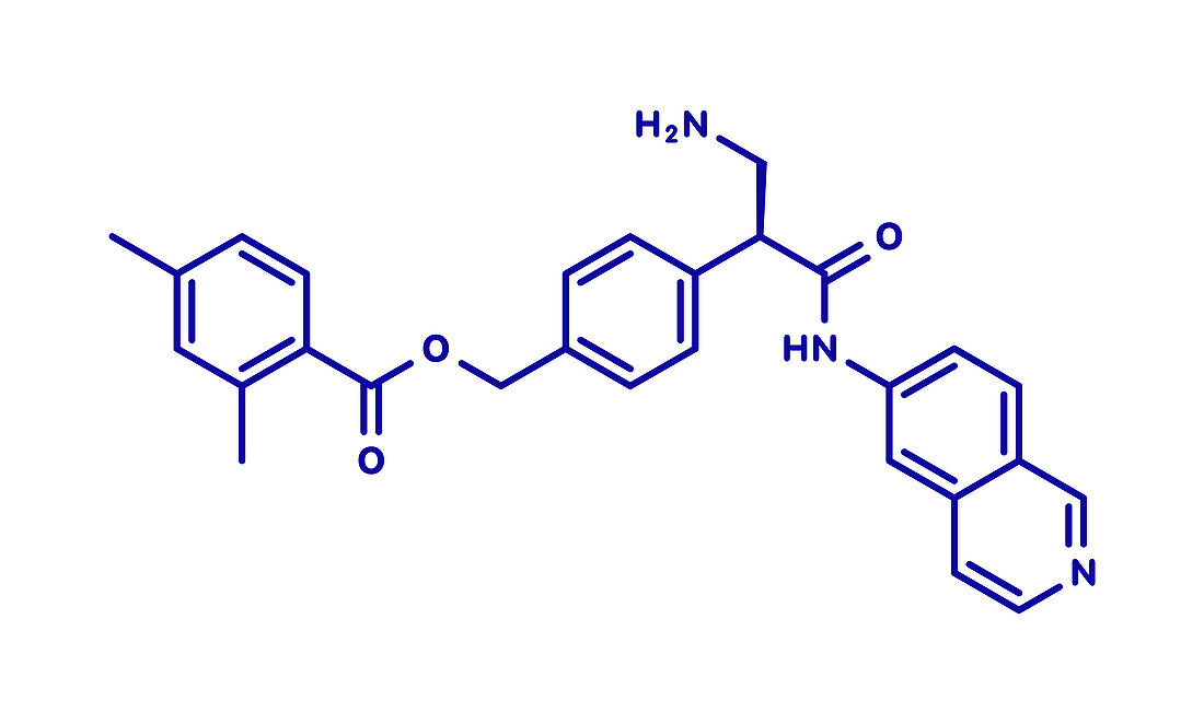 Netarsudil drug molecule, illustration