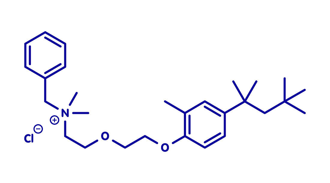 Methylbenzethonium chloride antiseptic molecule