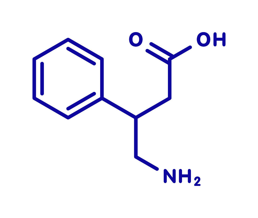 Phenibut anxiolytic and sedative drug molecule, illustration