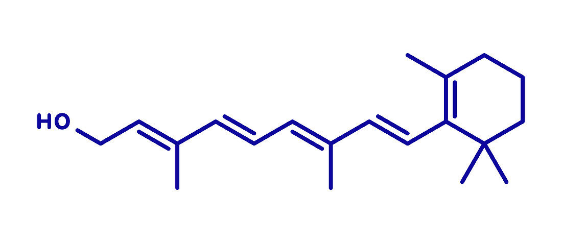 Vitamin A molecule, illustration