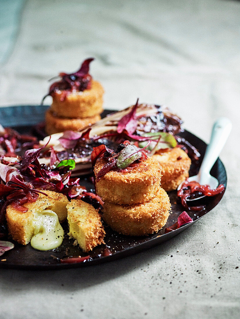 Cheesy crispy polenta