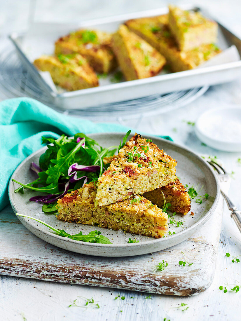 Bacon, Zucchini and Quinoa Slice