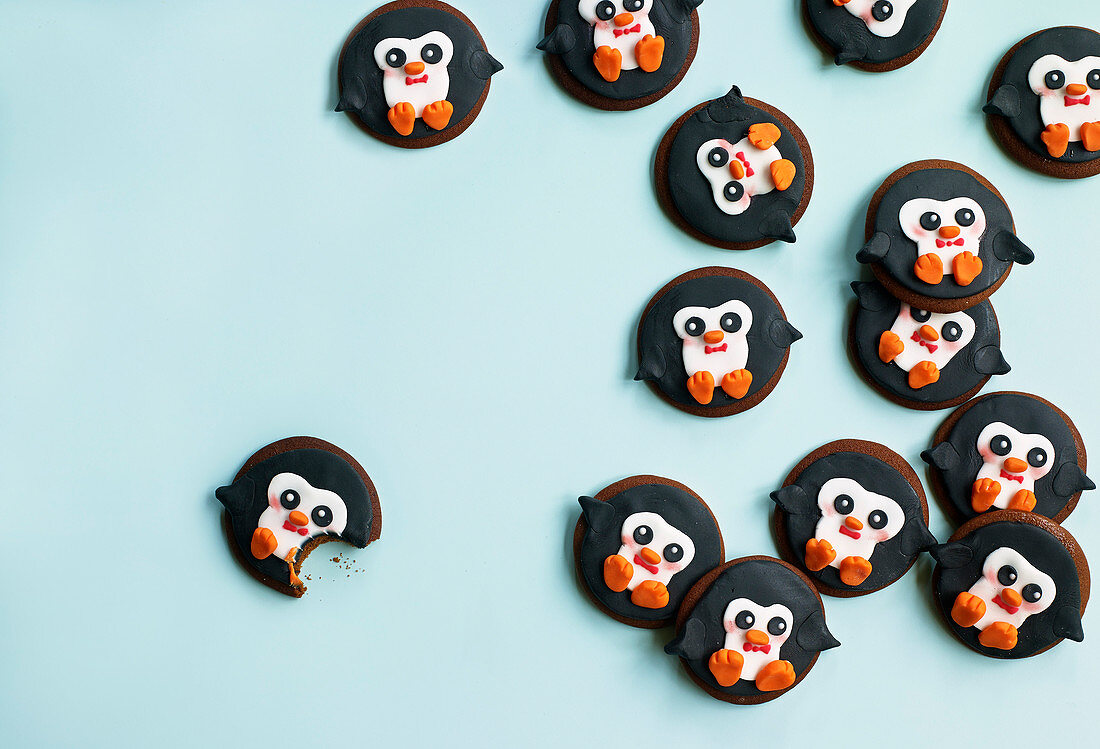 Weihnachtliche Lebkuchen-Pinguine