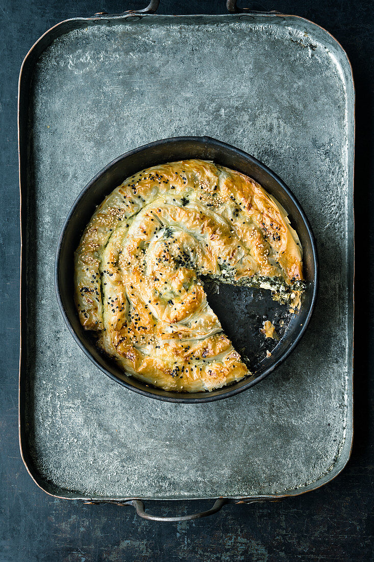 Israeli spinach and feta cheese pastry