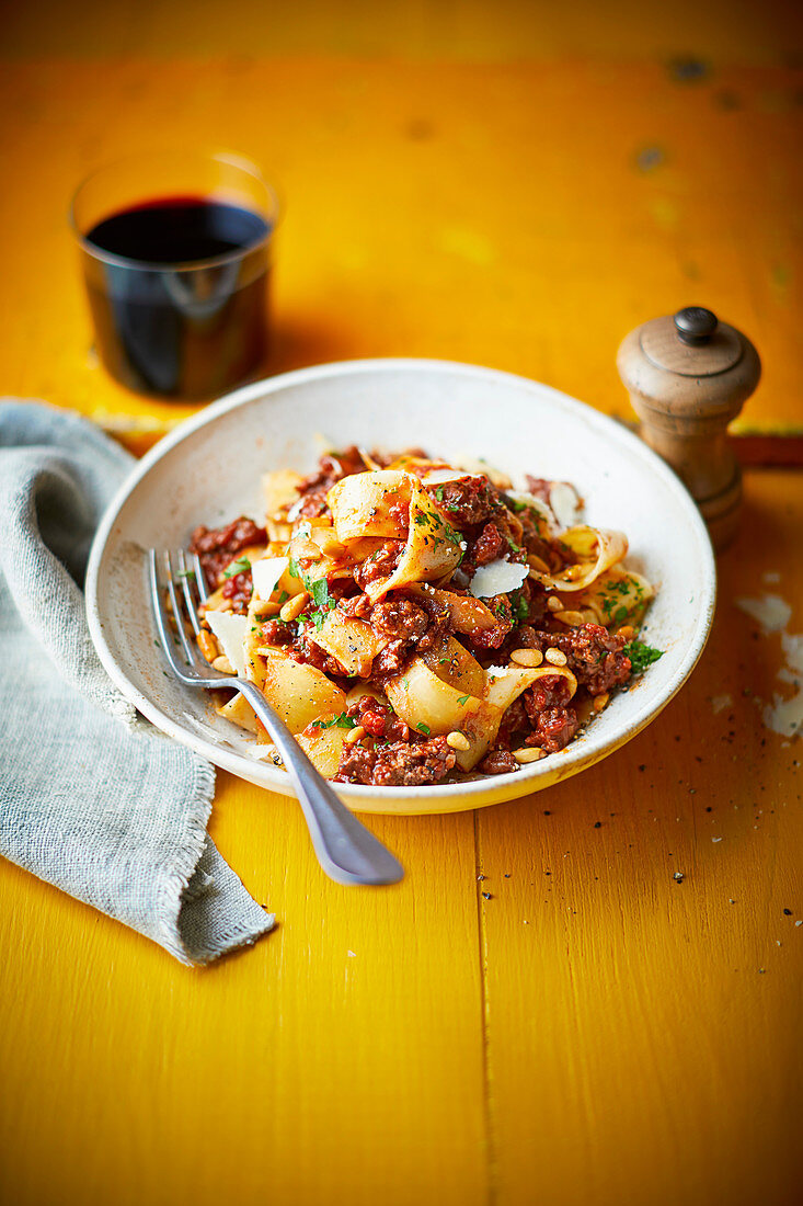 Duck ragu with swede pappardelle