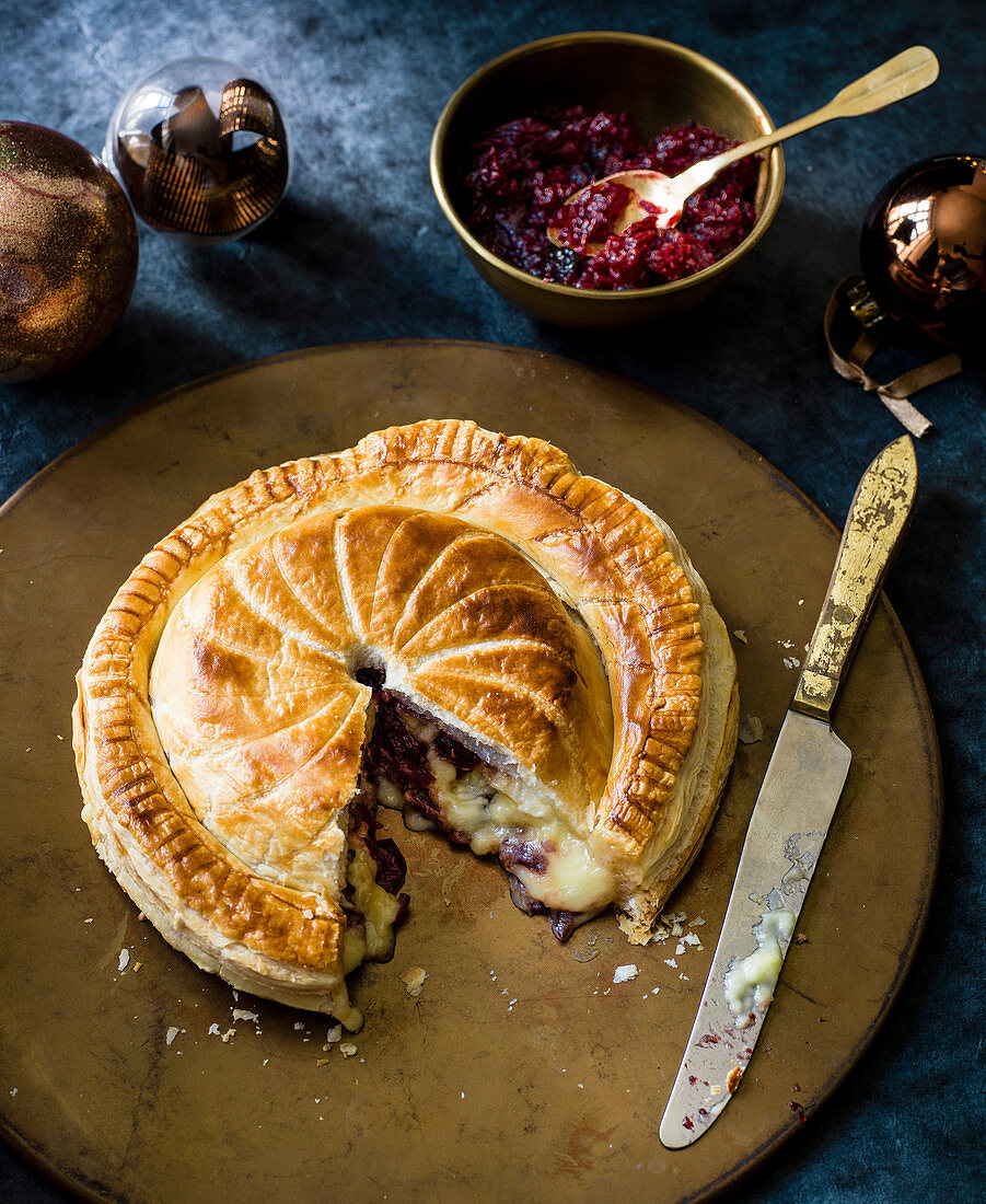 Camembert and cranberry Pithivier