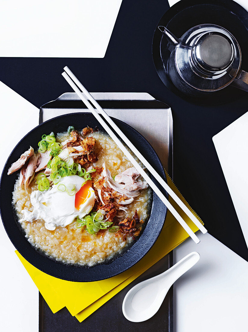 Asian ginger chicken congee