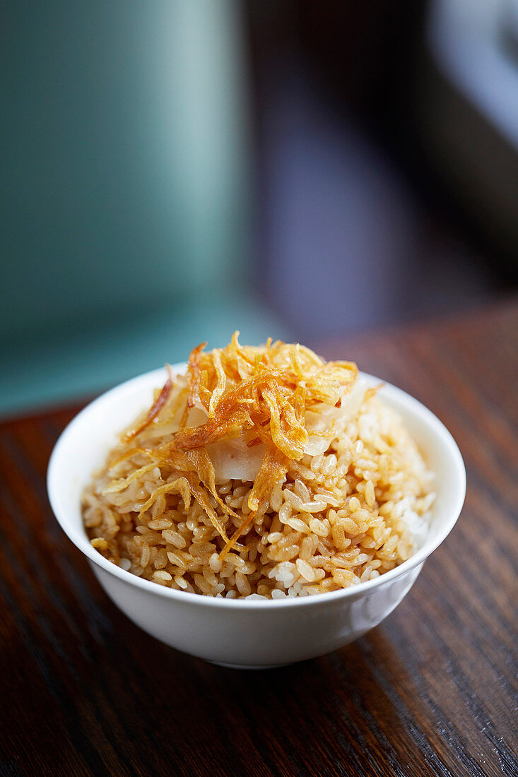 Onion rice with lardo