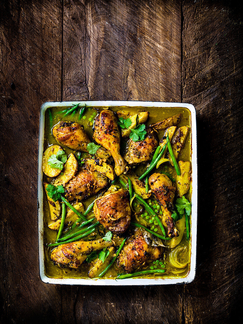 Roasted keralan chicken curry