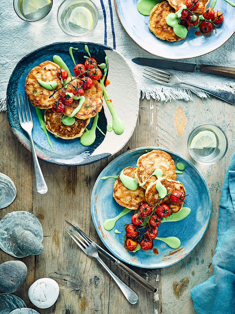 Sweetcorn and ricotta fritters