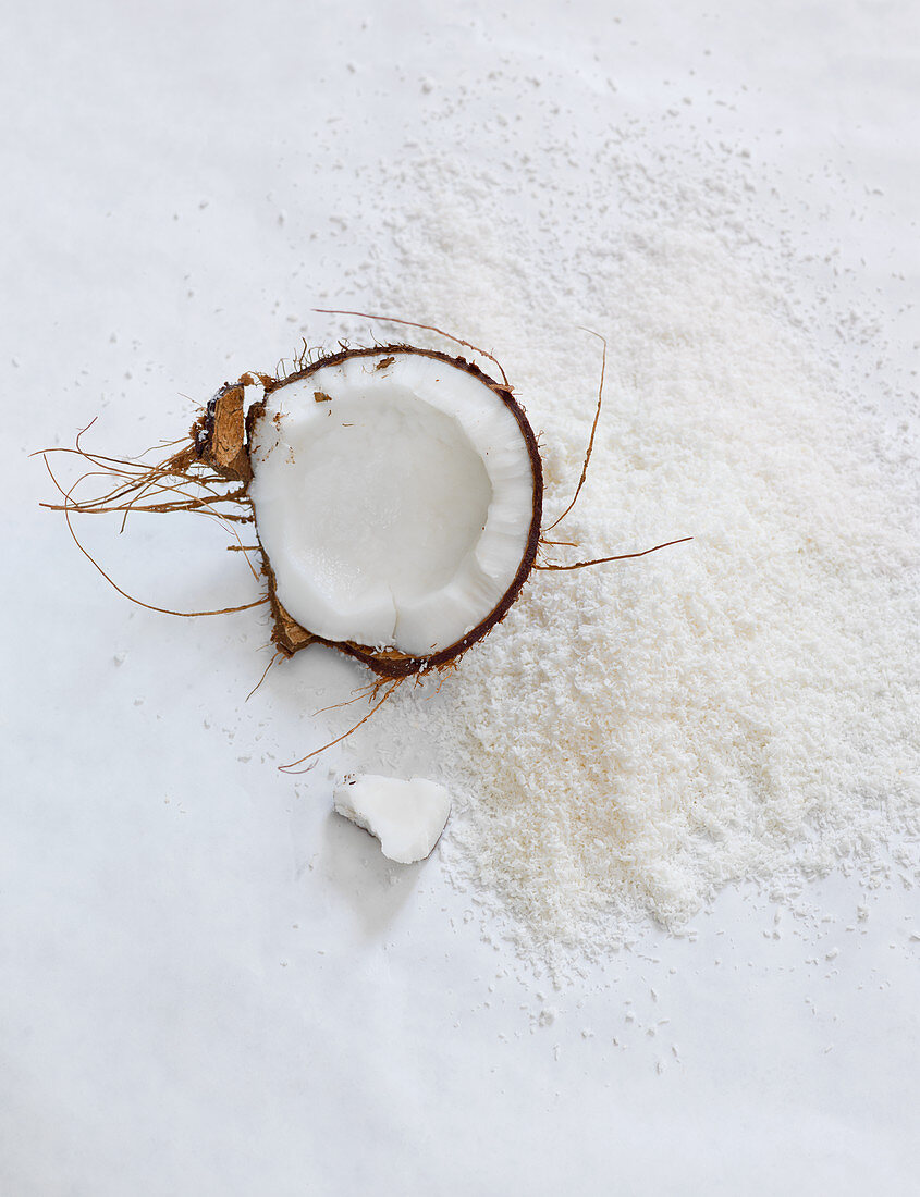 Coconuts and grated coconut