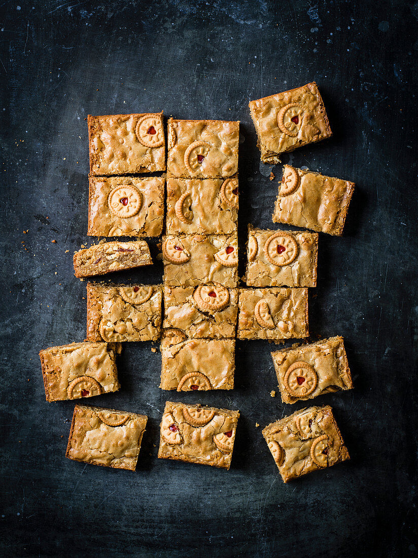 Jammie Dodgers blondies