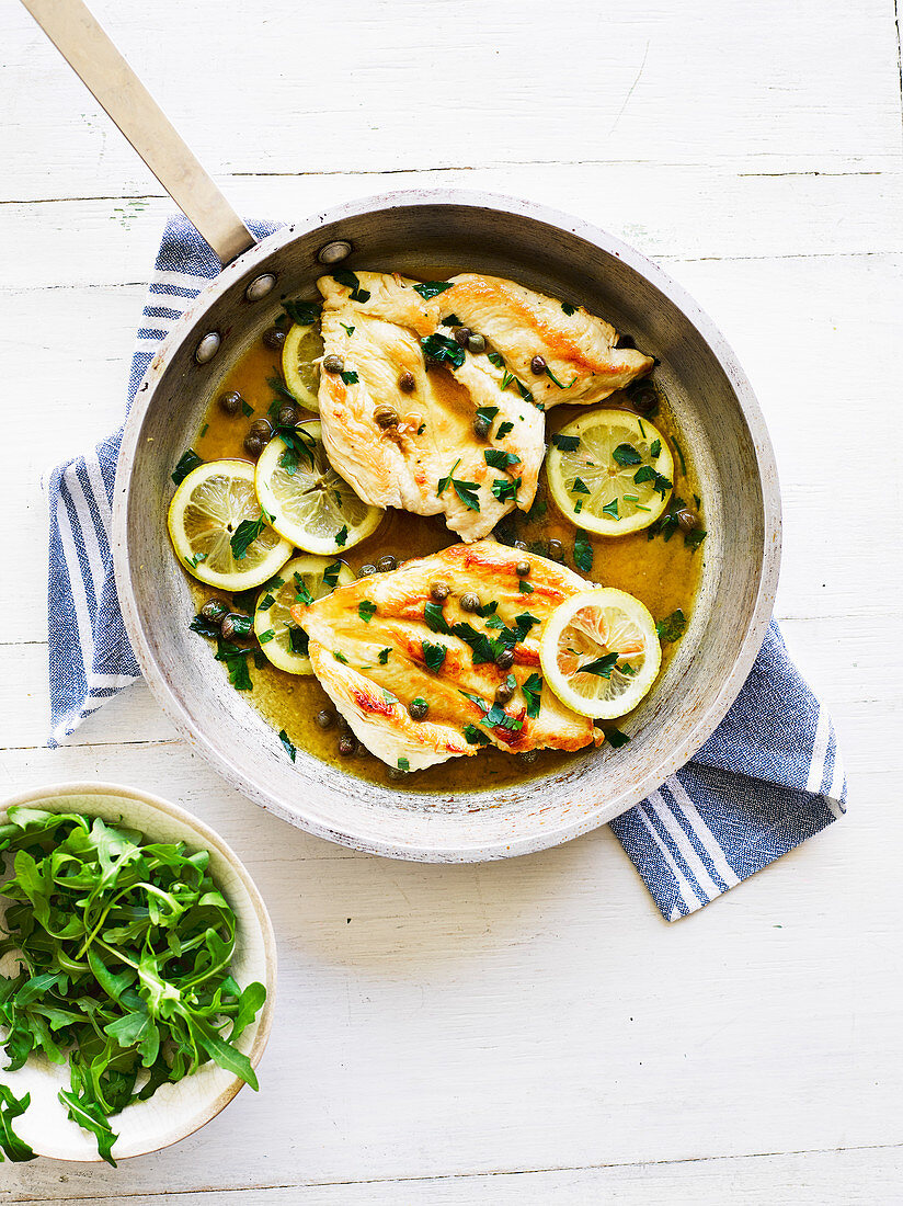 Hähnchen-Piccata mit Zitronen (Paleo-Diät)