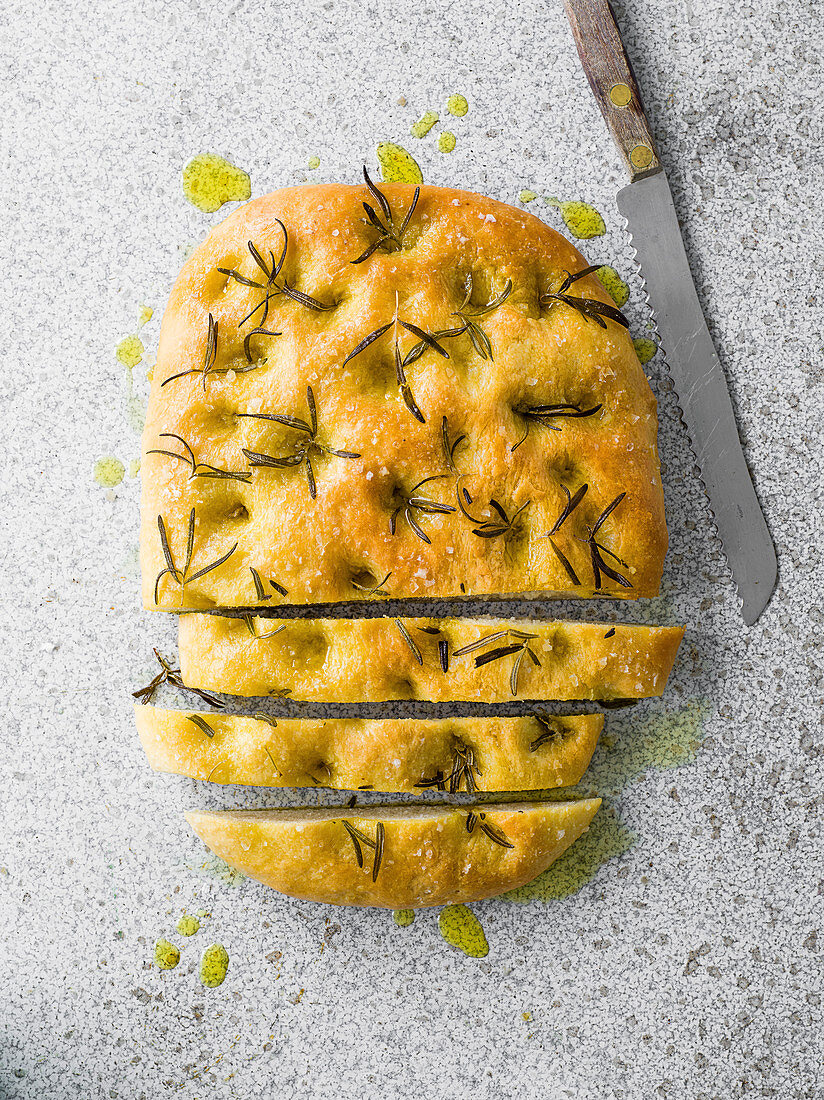 Rosemary and olive-oil focaccia