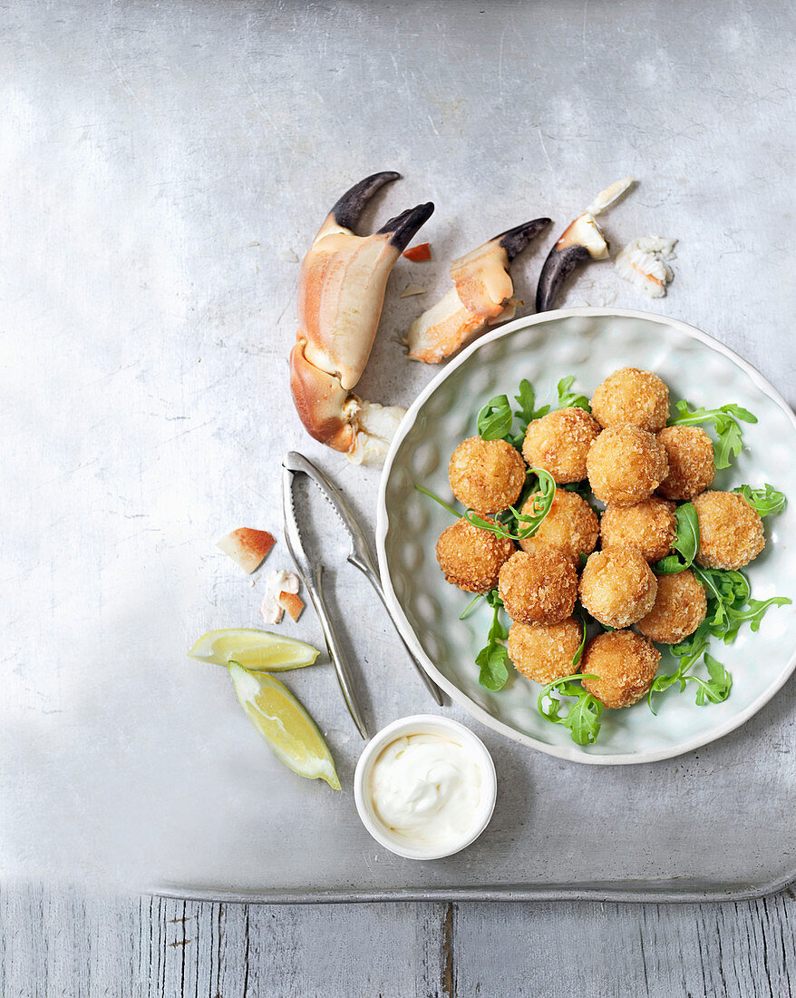 Crab arancini