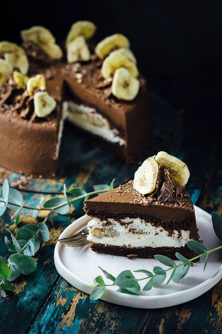 Schokoladen-Bananen-Torte