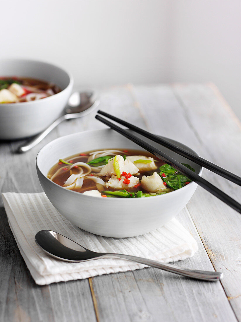 Asian hot and sour fish soup