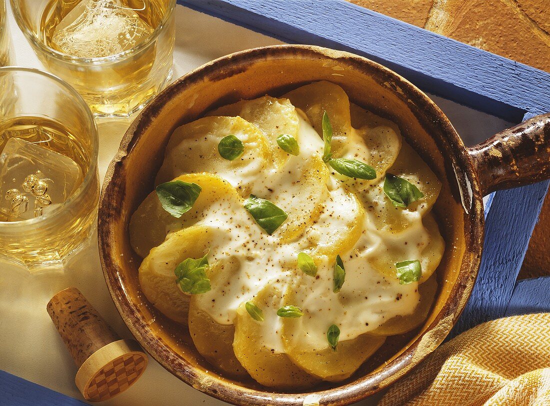 Potato gratin with goat's cheese