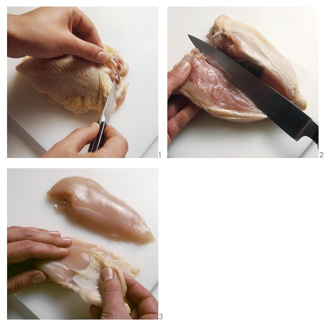 Boning poultry breast