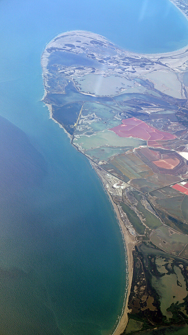 Salt marshes, aerial photograph