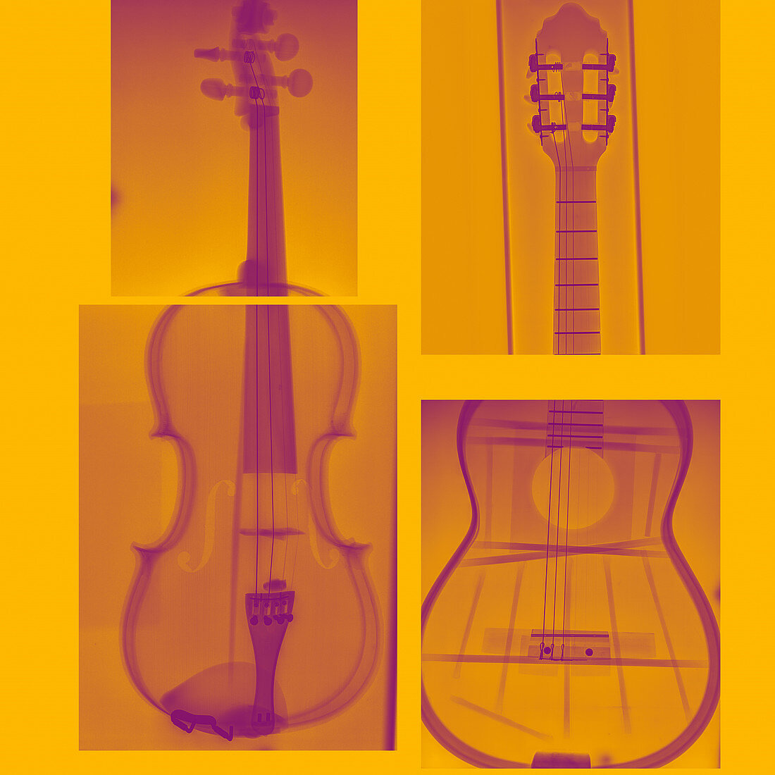 Violin and guitar, X-ray