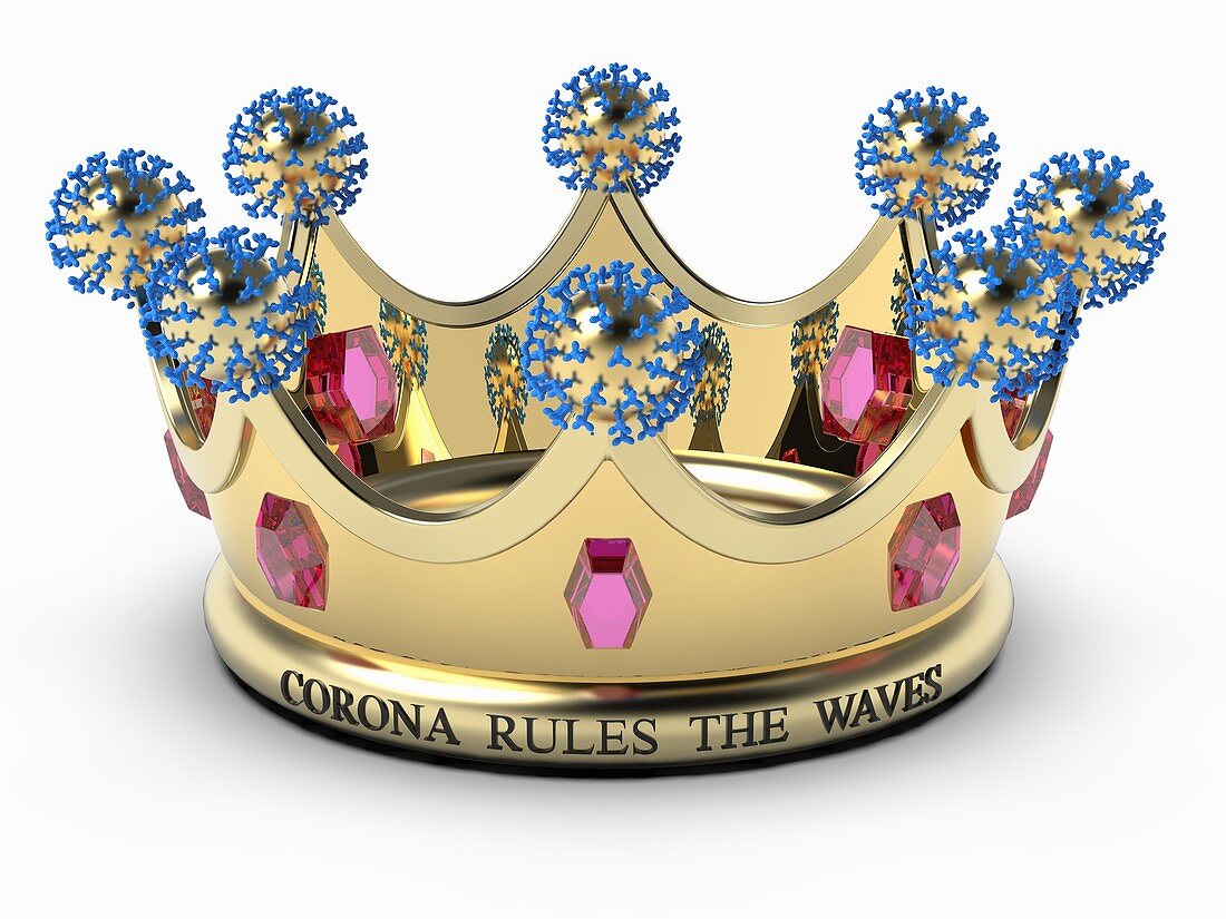 Coronavirus crown, conceptual illustration