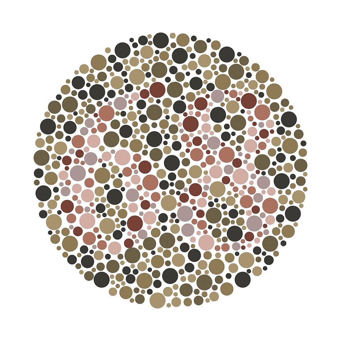 Colour blindness test chart, illustration