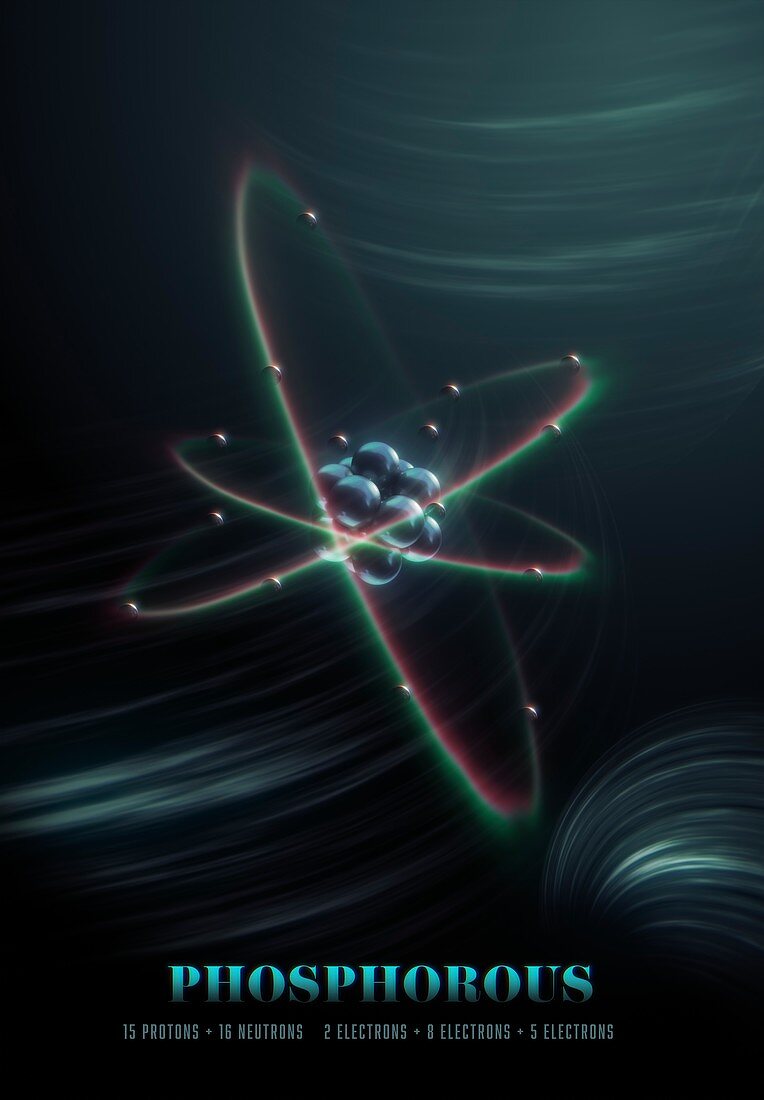 Phosphorous atom, illustration