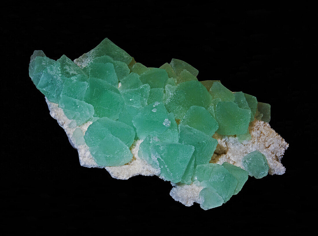 Fluorite Crystals on Quartz