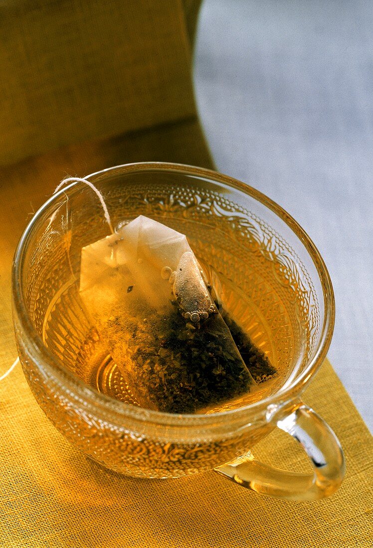 Cup of Darjeeling Tea with Tea Bag