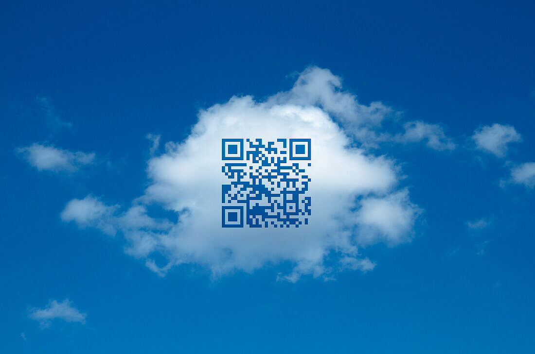 QR code on a cloud