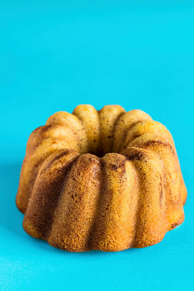 Naked marble bundt cake, modern minimal style