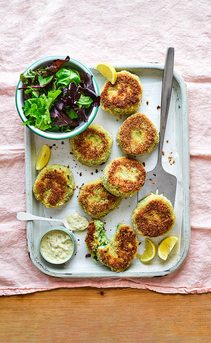 Pea and mint fishcakes