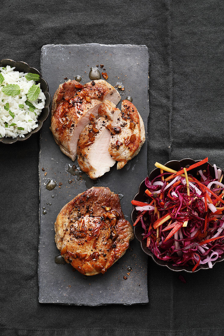 Rinderhüftsteaks mit Japan-Salat