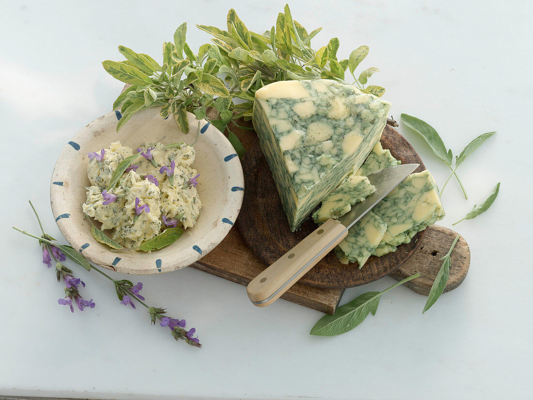 Sage cheese and sage butter