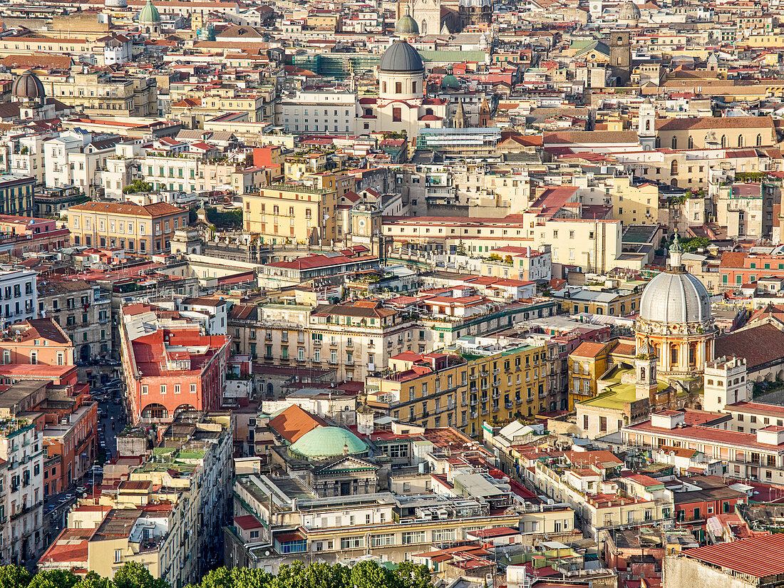Blick auf Vomero, Neapel, Kampanien, Italien