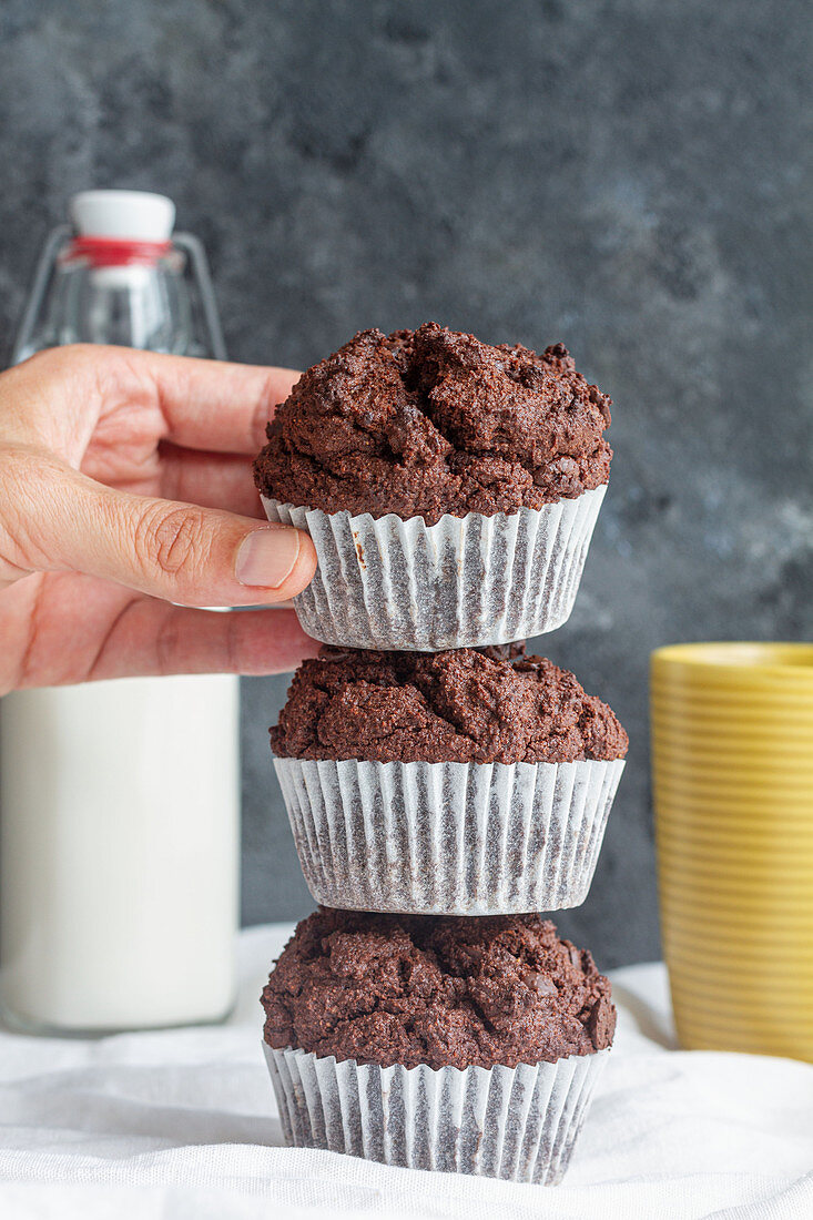 Homemade chocolate muffins