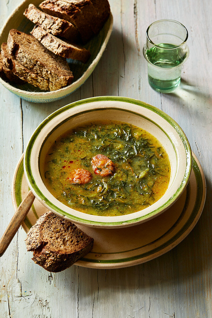 Portuguese 'caldo verde' kale soup