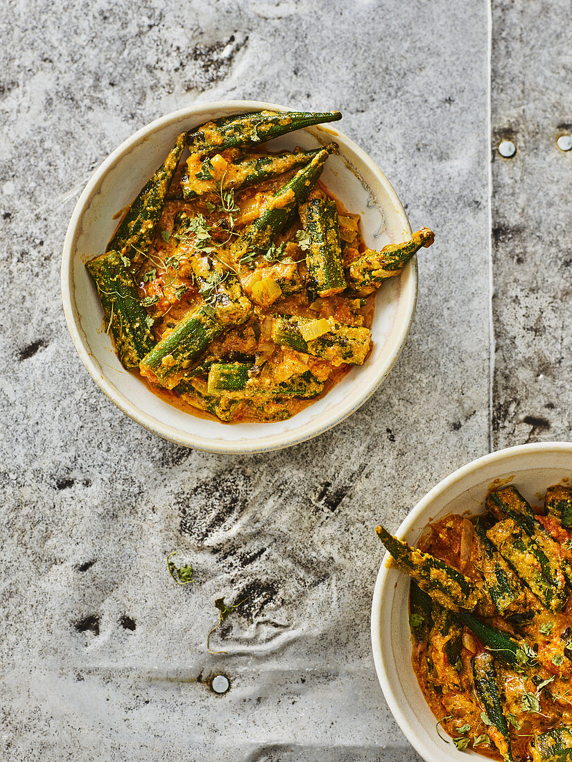 Indian okra curry