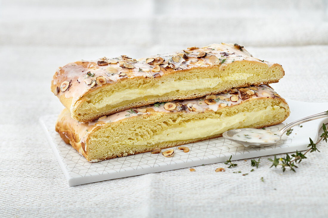 Sweet ricotta focaccia