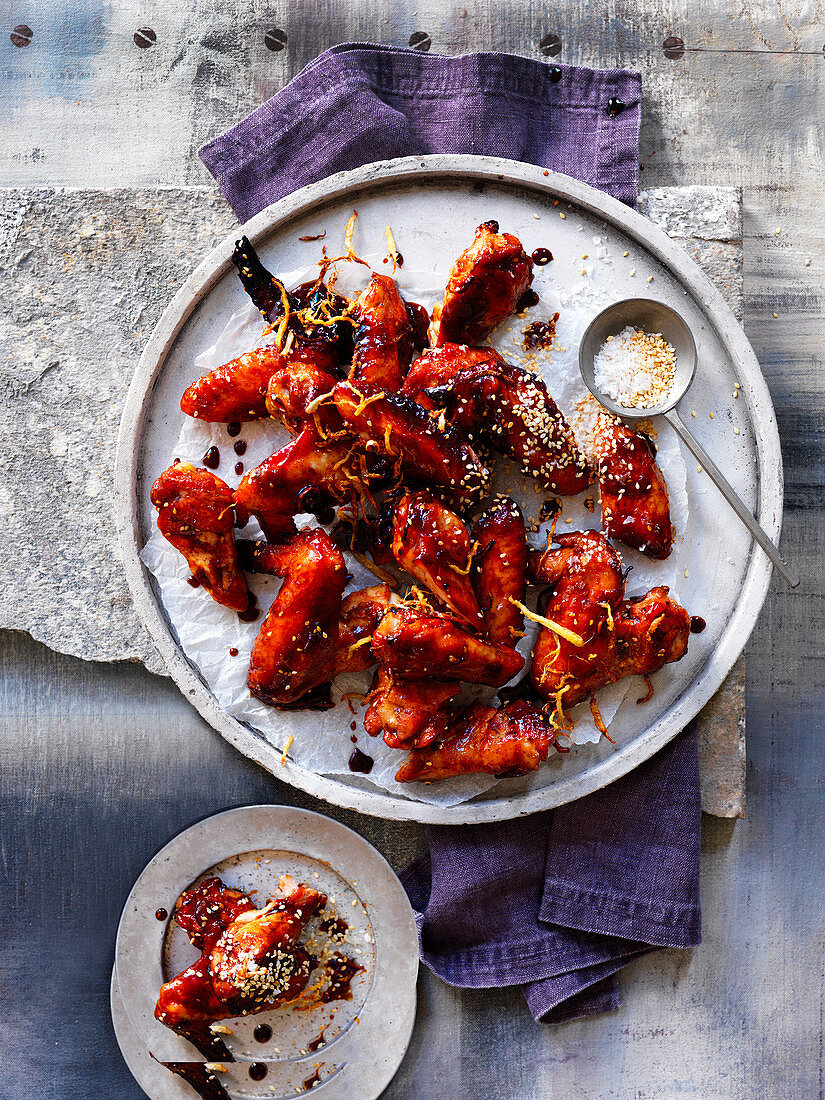 Sticky Wings with Sesame salt