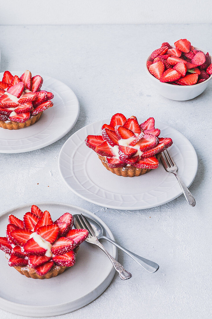 Strawberry Tarts with Creme Patisserie