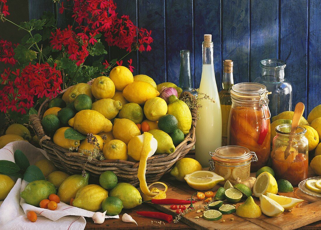 Fresh and bottled lemons and limes; lemon juice