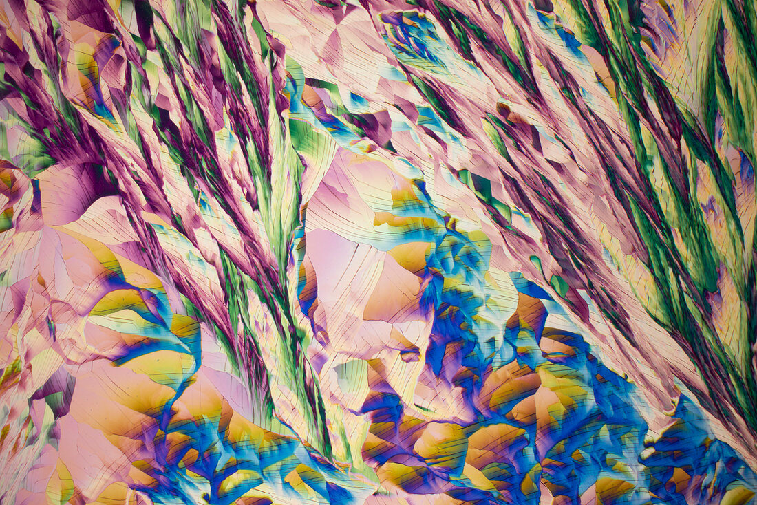 Photographic chemicals, polarised light micrograph