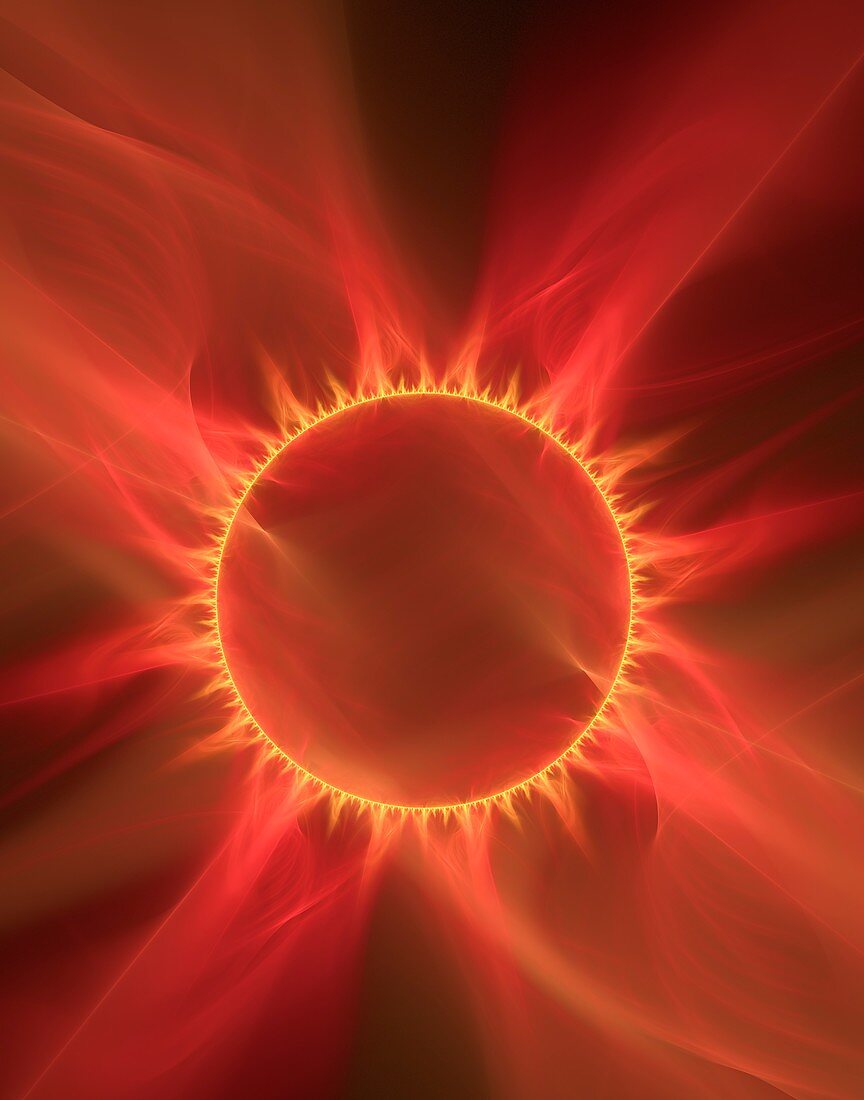 Firery ring abstract illustration.